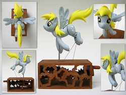Size: 2272x1704 | Tagged: safe, artist:renegadecow, derpy hooves, pegasus, pony, g4, automaton, customized toy, female, mare, toy
