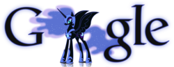 Size: 5299x2066 | Tagged: safe, artist:90sigma, artist:vipeydashie, nightmare moon, g4, concave belly, ethereal mane, ethereal tail, female, google, helmet, hoof shoes, logo, long legs, long mane, long tail, peytral, princess shoes, simple background, slender, solo, spread wings, starry mane, starry tail, tail, tall, theme, thin, transparent background, vector, wings