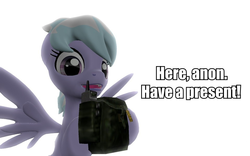 Size: 960x600 | Tagged: safe, artist:pinkie diane roosevelt phd, cloudchaser, g4, 3d, female, gmod, reaction image, satchel charge, seems legit, solo