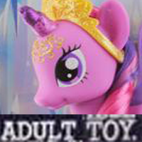 Size: 200x200 | Tagged: safe, twilight sparkle, alicorn, pony, g4, caption, dissonant caption, expand dong, female, image macro, mare, text, toy, twilight sparkle (alicorn)