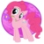 Size: 600x603 | Tagged: safe, artist:kicsterash, pinkie pie, earth pony, pony, g4, cute, diapinkes, female, flower, flower in mouth, head tilt, love, mare, mouth hold, simple background, smiling, solo, transparent background