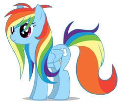 Size: 481x406 | Tagged: safe, rainbow dash, g4, alternate hairstyle, female, solo