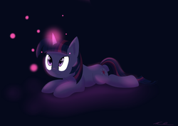 Size: 4092x2893 | Tagged: safe, artist:tompprime, twilight sparkle, g4, dark, female, glowing, solo