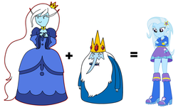 Size: 4592x2848 | Tagged: safe, trixie, equestria girls, g4, adventure time, ice king, ice queen, implied selfcest, male, self paradox