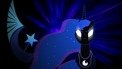 Size: 3840x2160 | Tagged: safe, artist:blackmamba429, princess luna, g4, female, logo, new lunar republic, solo, vector, wallpaper