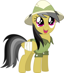 Size: 6000x6832 | Tagged: safe, artist:mactavish1996, daring do, g4, absurd resolution, female, simple background, smiling, solo, transparent background, vector