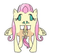 Size: 954x800 | Tagged: safe, artist:moyamoya kuroi, fluttershy, g4, abomination, cyriak, mutant, not salmon, surreal, this isn't even my final form, unitinu, wat, what has magic done, what has science done, wtf