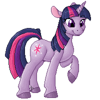 Size: 200x200 | Tagged: safe, artist:klumpeh, twilight sparkle, g4, female, pixel art, solo