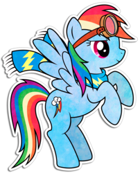 Size: 1568x1942 | Tagged: safe, artist:kennyklent, rainbow dash, g4, clothes, female, goggles, scarf, simple background, solo, transparent background