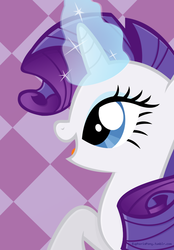 Size: 500x718 | Tagged: safe, artist:vivian reed, edit, rarity, g4, female, magic, solo