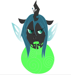 Size: 723x757 | Tagged: dead source, safe, artist:n30n-h34rts, queen chrysalis, changeling, changeling queen, g4, female, solo