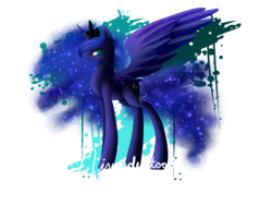 Size: 2880x2160 | Tagged: safe, artist:winterxbreeze, princess luna, g4, female, solo