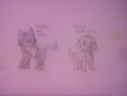 Size: 640x480 | Tagged: safe, artist:quick change, spike, dog, lucario, equestria girls, g4, pokémon, spike the dog