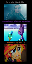 Size: 548x1067 | Tagged: safe, sunset shimmer, equestria girls, g4, my little pony equestria girls, beerus, general zod, spanish, sunsad shimmer