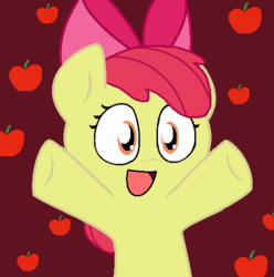 Size: 548x553 | Tagged: safe, artist:pupster0071, apple bloom, g4, female, nya, solo