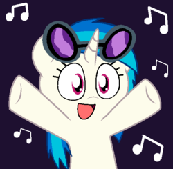 Size: 566x554 | Tagged: safe, artist:pupster0071, dj pon-3, vinyl scratch, g4, female, nya, solo