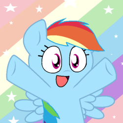 Size: 556x553 | Tagged: safe, artist:pupster0071, rainbow dash, g4, female, nya, solo