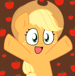 Size: 546x554 | Tagged: safe, artist:pupster0071, applejack, g4, female, nya, solo