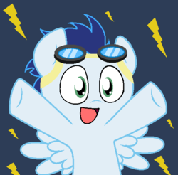 Size: 562x553 | Tagged: safe, artist:pupster0071, soarin', g4, male, nya, solo