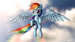 Size: 3840x2160 | Tagged: safe, artist:neko-me, rainbow dash, g4, female, flying, solo