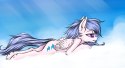 Size: 1000x542 | Tagged: safe, artist:madhotaru, firefly, pegasus, pony, g1, g4, cloud, cloudy, female, g1 to g4, generation leap, pretty, solo