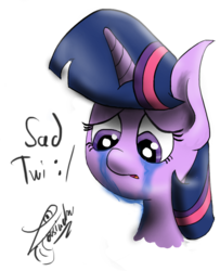 Size: 713x876 | Tagged: safe, artist:magical disaster, twilight sparkle, g4, crying, female, sad, solo