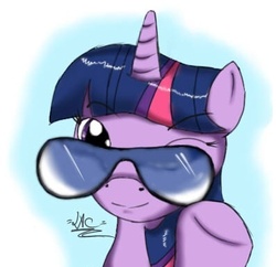 Size: 397x385 | Tagged: safe, artist:fekalac, twilight sparkle, g4, female, glasses, solo