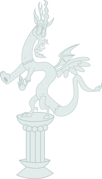 382070 - artist:karson-rotek, discord, safe, simple background, statue,  statue discord, the return of harmony, transparent background, vector -  Derpibooru
