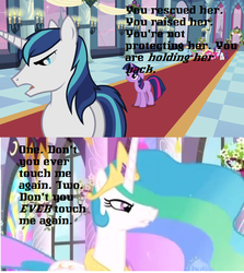 Size: 638x716 | Tagged: safe, princess celestia, shining armor, g4, pacific rim, parody, raleigh beckett, stacker pentecost