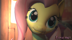 Size: 900x506 | Tagged: safe, artist:midnightmint-1, fluttershy, g4, 3d, female, gmod, solo, text