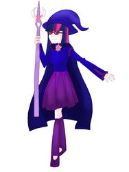 Size: 1024x1365 | Tagged: safe, artist:asinglepetal, twilight sparkle, human, g4, female, humanized, solo, wizard