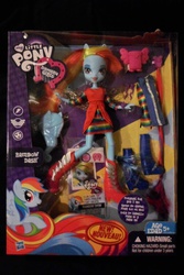 Size: 3072x4608 | Tagged: safe, rainbow dash, equestria girls, g4, doll, humanized, merchandise, ponied up