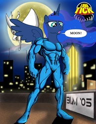 Size: 800x1038 | Tagged: safe, artist:shadowbolt240z, princess luna, g4, moon, the tick