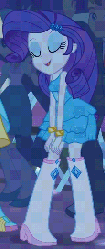 Size: 220x523 | Tagged: safe, screencap, fluttershy, rarity, teddy t. touchdown, tennis match, human, equestria girls, g4, my little pony equestria girls, animated, ass, boots, bracelet, butt, butt shake, clothes, dancing, dancity, eyes closed, fall formal outfits, female, gif, high heel boots, jewelry, male, offscreen character, rearity, sexy, shoes