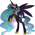 Size: 1024x1017 | Tagged: safe, artist:sockl, nightmare star, princess celestia, g4, female, nightmare, nightmare (entity), solo