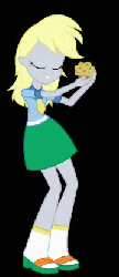 Size: 180x415 | Tagged: safe, derpy hooves, equestria girls, g4, my little pony equestria girls, animated, dancing, female, muffin, solo, speed up