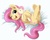Size: 3000x2400 | Tagged: safe, artist:steffy-beff, fluttershy, pegasus, pony, g4, bed, cute, dock, female, hnnng, looking at you, mare, on back, plushie, shyabetes, solo, underhoof, wink