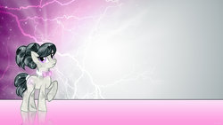 Size: 1920x1080 | Tagged: safe, artist:karl97885, octavia melody, g4, crystallized, female, lightning, solo, vector, wallpaper