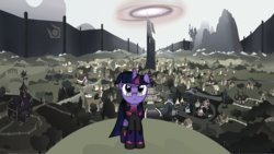 Size: 4000x2260 | Tagged: dead source, safe, artist:hellswolfeh, artist:whitepone, twilight sparkle, pony, unicorn, g4, clothes, crossover, glasses, half-life, looking up, solo, unicorn twilight