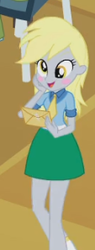 Size: 113x297 | Tagged: safe, screencap, derpy hooves, equestria girls, g4, my little pony equestria girls, blushing, cropped, cute, derpabetes, female, letter, smiling, solo