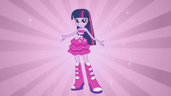 Size: 1920x1080 | Tagged: safe, twilight sparkle, equestria girls, g4, my little pony equestria girls, boots, fall formal outfits, female, high heel boots, purple, solo, twilight ball dress