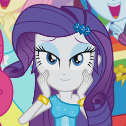 Size: 686x686 | Tagged: safe, screencap, fluttershy, pinkie pie, rainbow dash, rarity, equestria girls, g4, my little pony equestria girls, bracelet, breasts, cropped, fall formal outfits, female, jewelry, looking at you, this is our big night