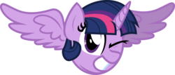 Size: 1024x440 | Tagged: safe, artist:couldysky, twilight sparkle, alicorn, pony, g4, female, mare, simple background, solo, transparent background, twilight sparkle (alicorn), vector, wink