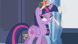 Size: 1920x1080 | Tagged: safe, screencap, twilight sparkle, pony, equestria girls, g4, my little pony equestria girls, big crown thingy, derp, female, solo, twilight sparkle (alicorn)