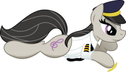 Size: 5288x3001 | Tagged: safe, artist:drawponies, artist:jakage, octavia melody, earth pony, pony, g4, clothes, female, hat, simple background, solo, transparent background, uniform, vector