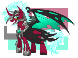 Size: 2430x1818 | Tagged: safe, artist:wolframclaws, oc, oc only, demon, simple background, solo, transparent background