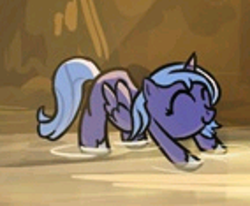 Size: 284x234 | Tagged: safe, princess luna, g4, cute, female, filly, out of context, solo, stretching, woona