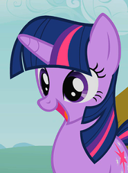 Size: 298x403 | Tagged: safe, screencap, twilight sparkle, pony, unicorn, g4, cute, female, happy, mare, open mouth, smiling, solo, twiabetes