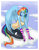 Size: 1024x1325 | Tagged: safe, artist:rubynina, rainbow dash, human, g4, arm warmers, clothes, eared humanization, female, humanized, pony coloring, short hair, solo, tailed humanization, tank top, winged humanization