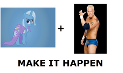 Size: 1337x796 | Tagged: safe, artist:shelmo69, trixie, g4, exploitable meme, make it happen, meme, mr kennedy, simple background, vector, white background, wwe